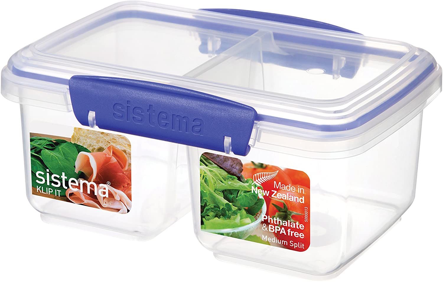 Sistema KLIP IT Rectangular Collection Split Food Storage Container, Medium, 33.8 oz./1.0 L, Clea... | Walmart (US)