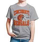 Junk Food Clothing x NFL - Cincinnati Bengals - Team Helmet - Kids Short Sleeve T-Shirt for Boys and Girls - Size Small | Amazon (US)