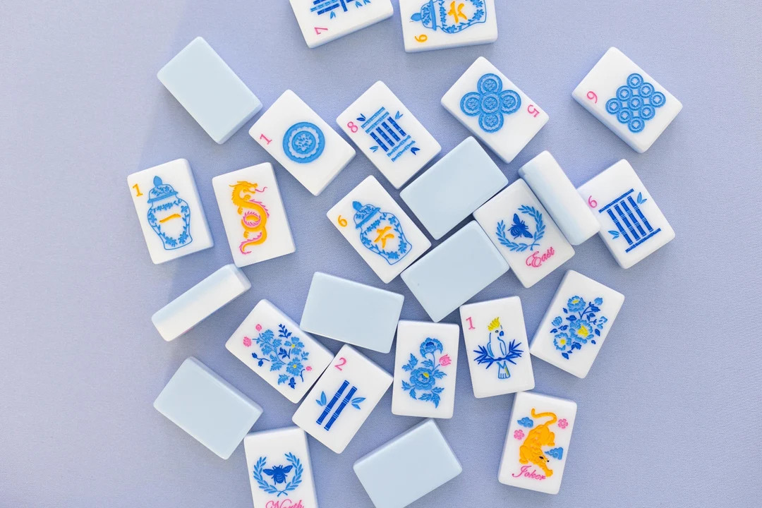 Blue Chinoiserie Mahjong Tiles, Blue and White Mahjongg Tiles, Blue Mahj Tiles, American Mahjong ... | Etsy (US)