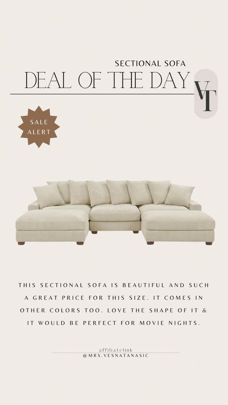 this sectional sofa is beautiful and such a great price for this size. It comes in other colors too. Love the shape of it & it would be perfect for movie nights.

#wayfairfinds #wayfair #sectionalsofa @wayfair 

#LTKSaleAlert #LTKStyleTip #LTKHome