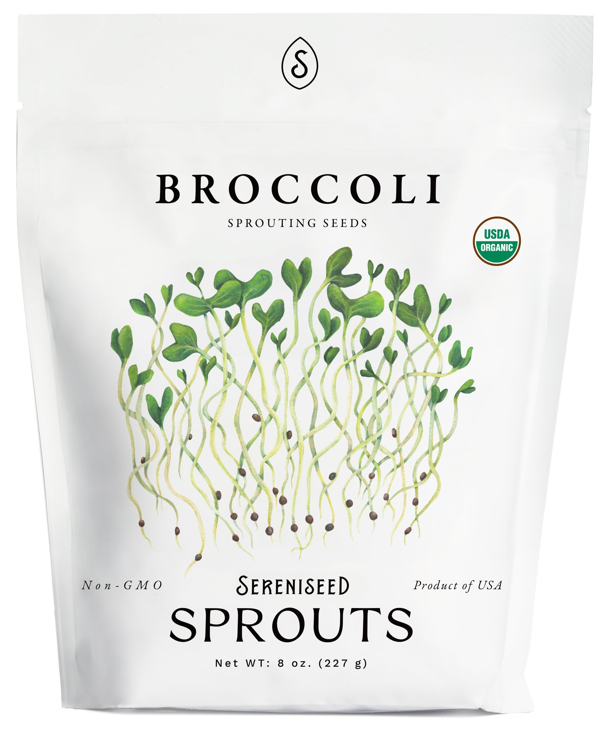 Organic Broccoli Sprout Seeds (8 oz) – Non-GMO, Heirloom Seeds for Sprouting and Microgreens | Amazon (US)