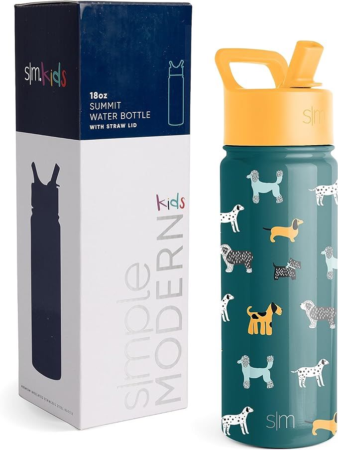 Simple Modern Kids Water Bottle with Straw Lid | Insulated Stainless Steel Reusable Tumbler for T... | Amazon (US)