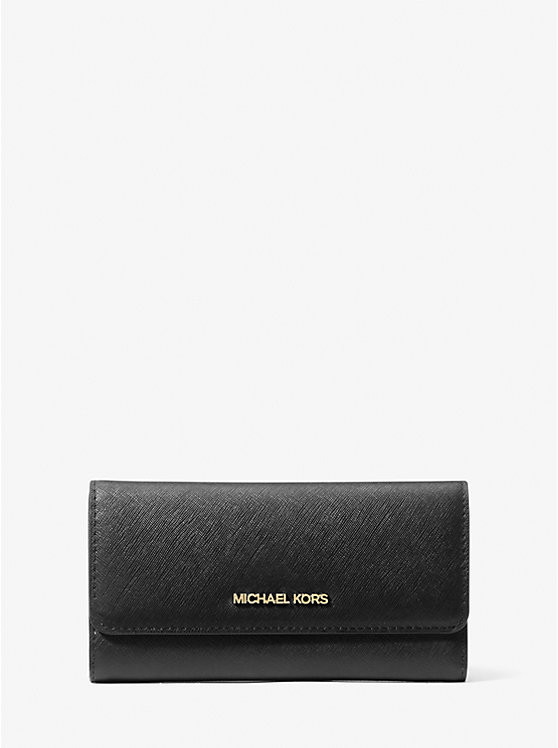 Jet Set Travel Crossgrain Leather Tri-Fold Wallet | Michael Kors US