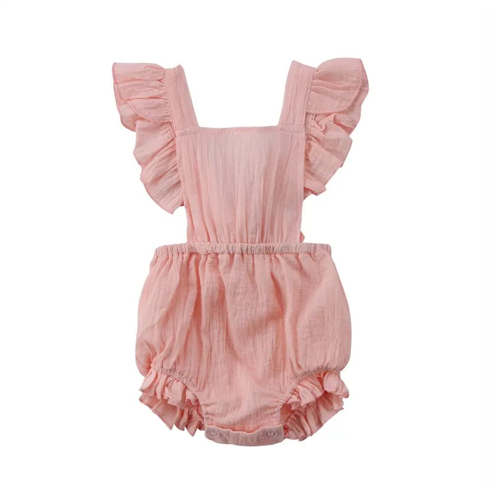 Baby Girls Ruffles Romper Backless Jumpsuit Outfits Clothes Sunsuit | Rosegal US