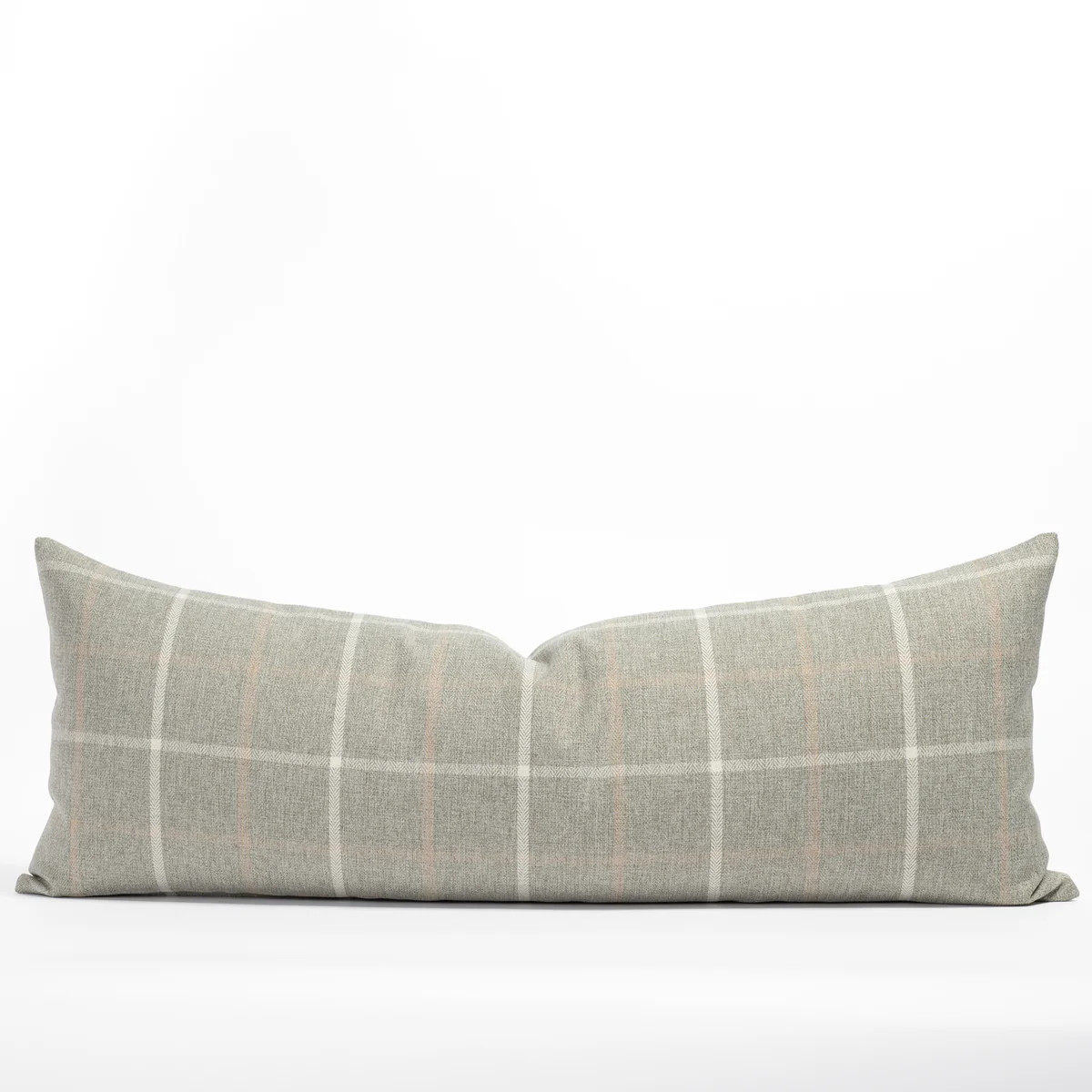 Camden Plaid 16x42 Bolster Pillow, Flagstone | Tonic Living