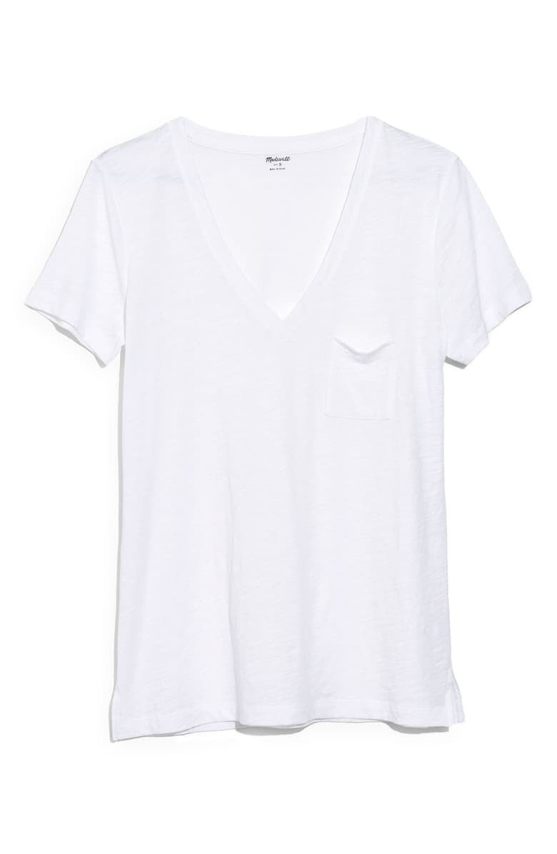 Madewell Whisper Cotton V-Neck Pocket Tee | Nordstrom | Nordstrom