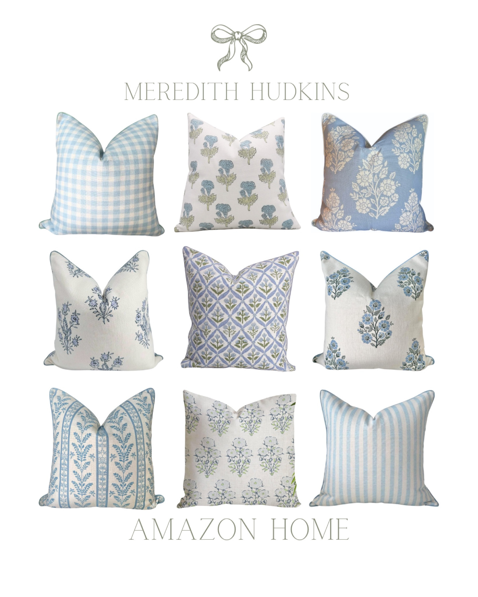 meredith hudkins, preppy style, classic style, timeless home decor, throw pillow, accent pillow, blockprint pillow, blue and white home, coastal home decor, stripe pillow, gingham pillow, floral pillow, living room, bedroom, entryway, Amazon home 

#LTKSaleAlert #LTKFindsUnder50 #LTKHome