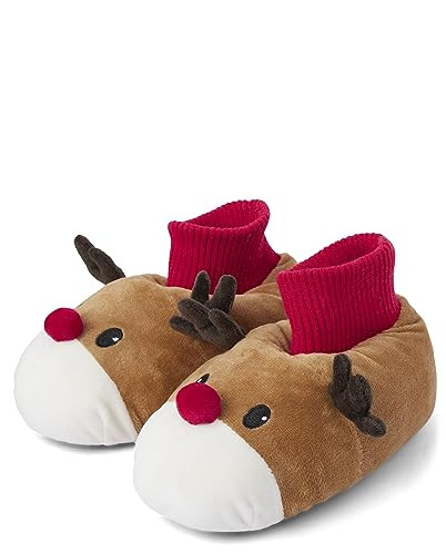 Gymboree,and Toddler Slip Resistant Home Slipper,Christmas Reindeer,13-1 Youth | Amazon (US)