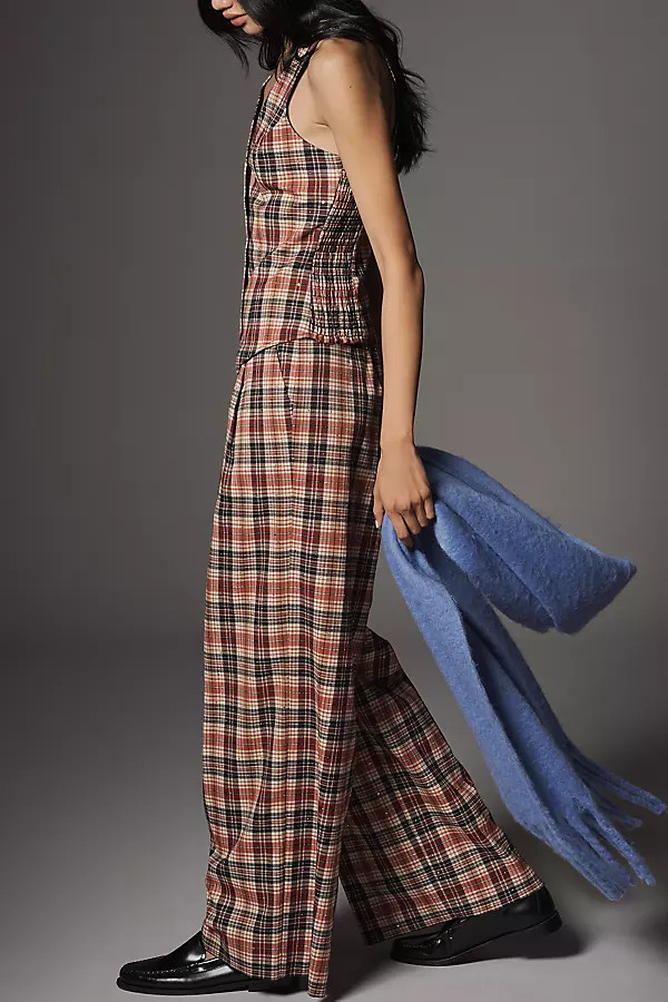 The Avery Sparkle Pleated Wide-Leg Trousers by Maeve | Anthropologie (US)