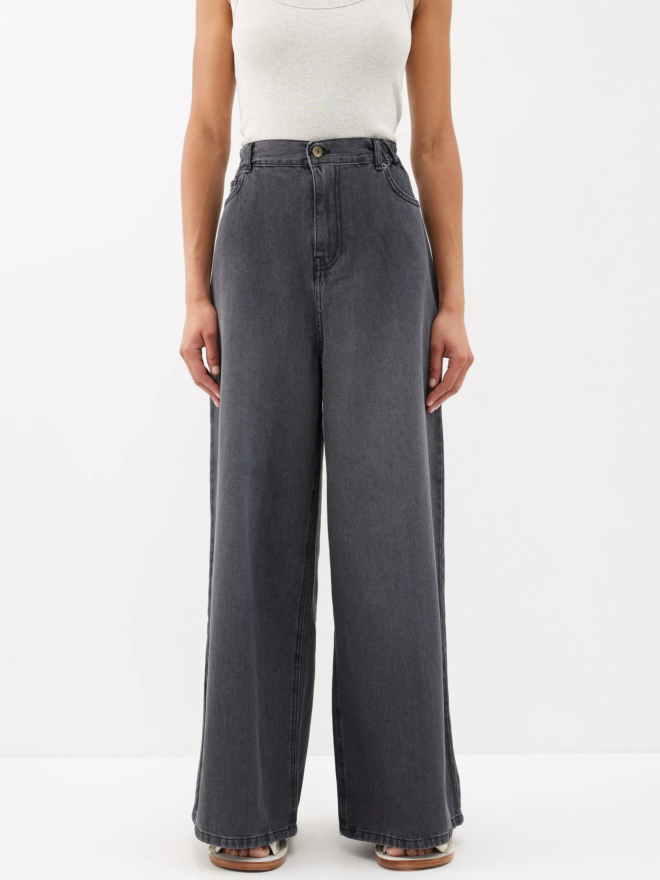 Sasha oversized wide-leg jeans | The Frankie Shop | Matches (UK)