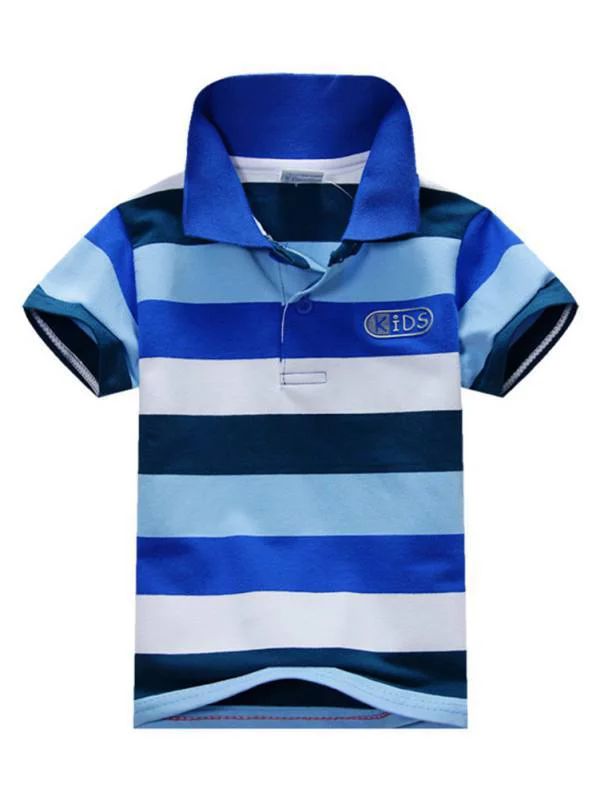 Toddler Boy Stripe Cotton T-shirt Kids Short Sleeve Tops 1-7Y | Walmart (US)