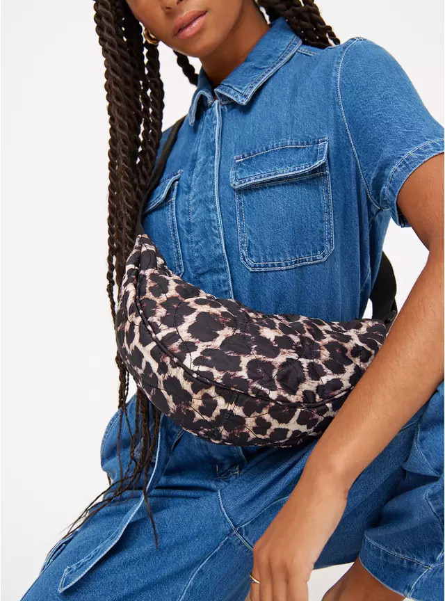 Buy Leopard Print Half Moon Bag One Size | Bags | Tu | Tu Clothing