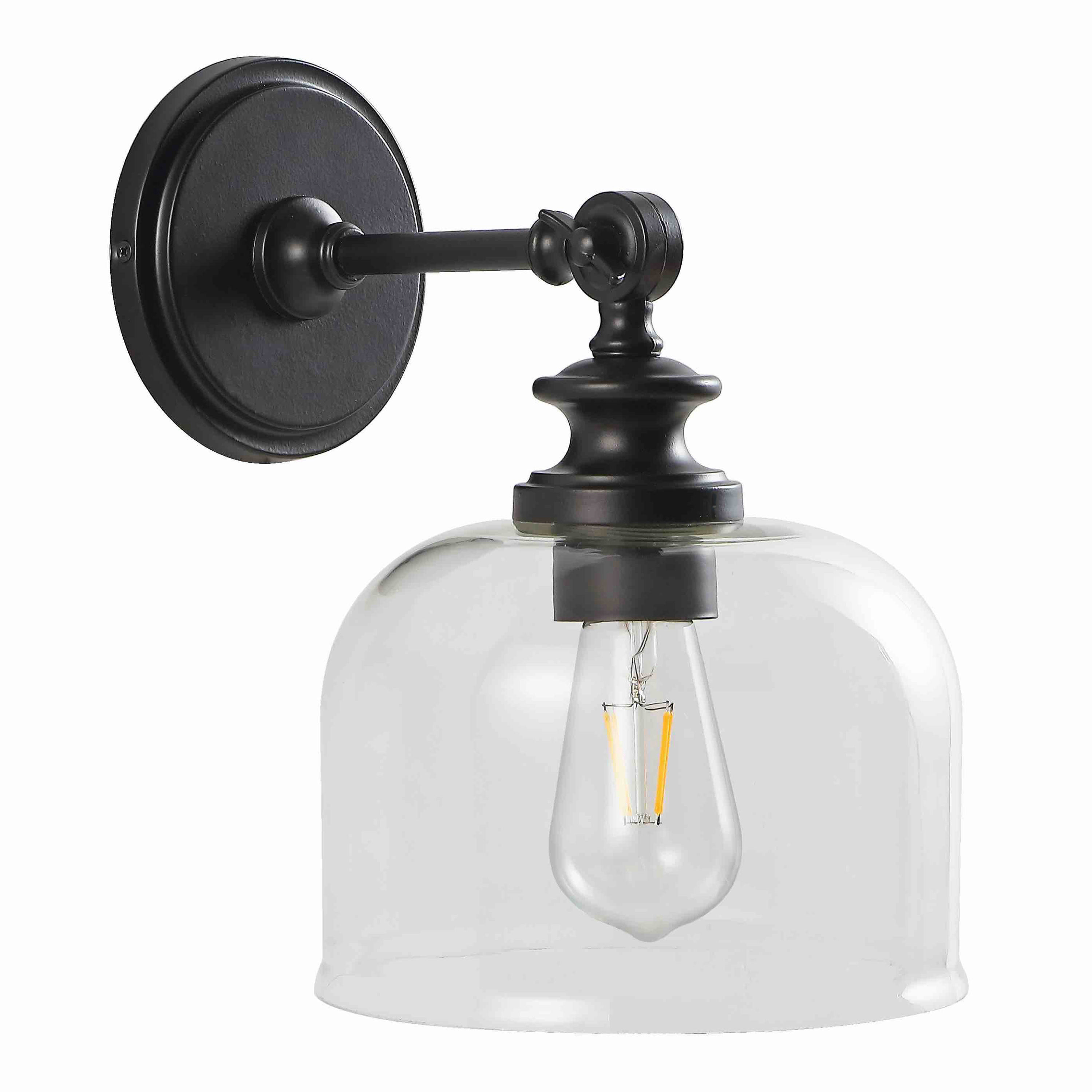 Neri Black Metal And Glass Wall Sconce | World Market