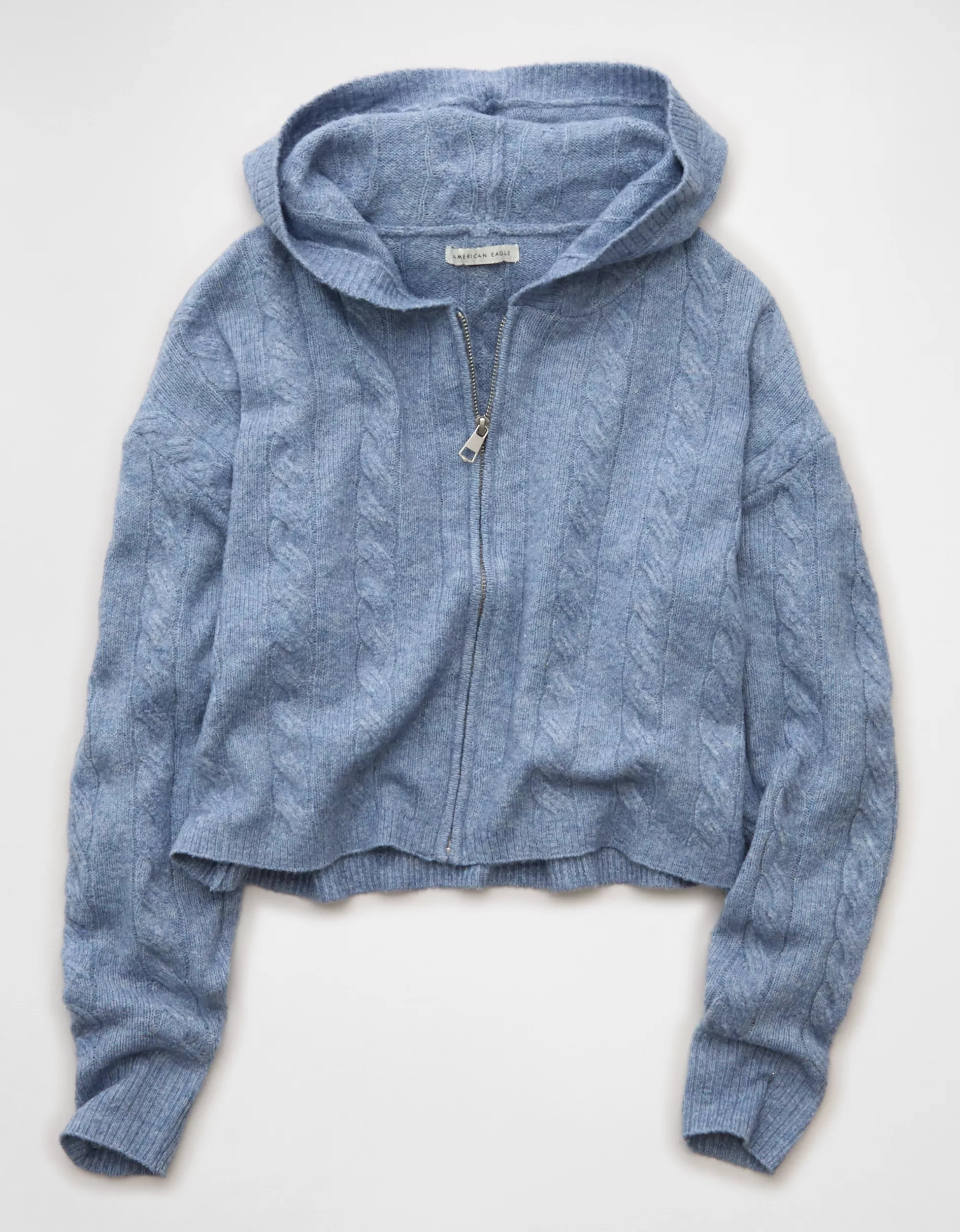 AE Whoa So Soft Cropped Zip-Up Hoodie | American Eagle Outfitters (US & CA)