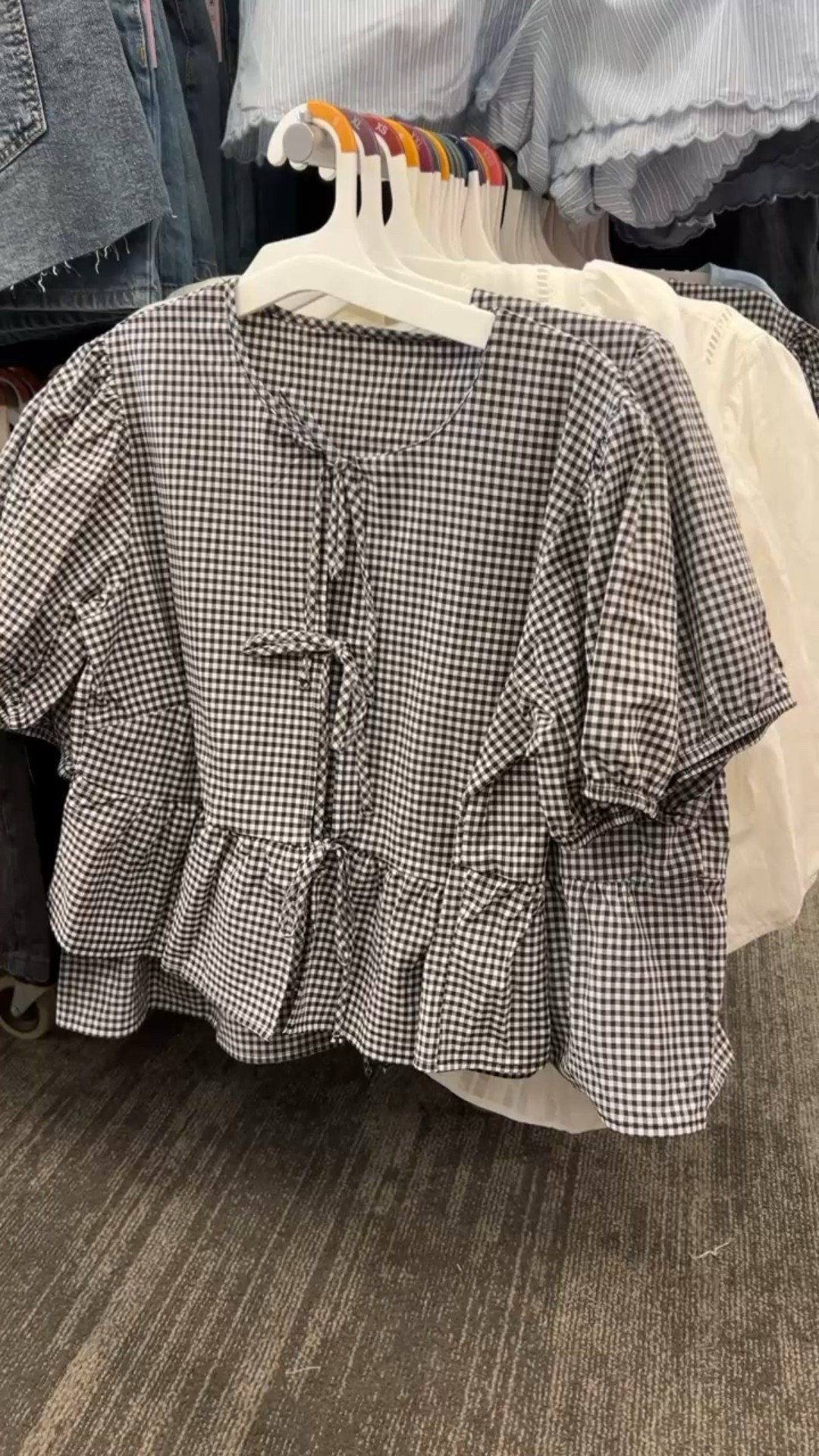 Gingham bow tie front blouse at Target is a lovely summery pick with white jeans or shorts. #targetstyle 

#LTKFindsUnder100 #LTKFindsUnder50 #LTKStyleTip