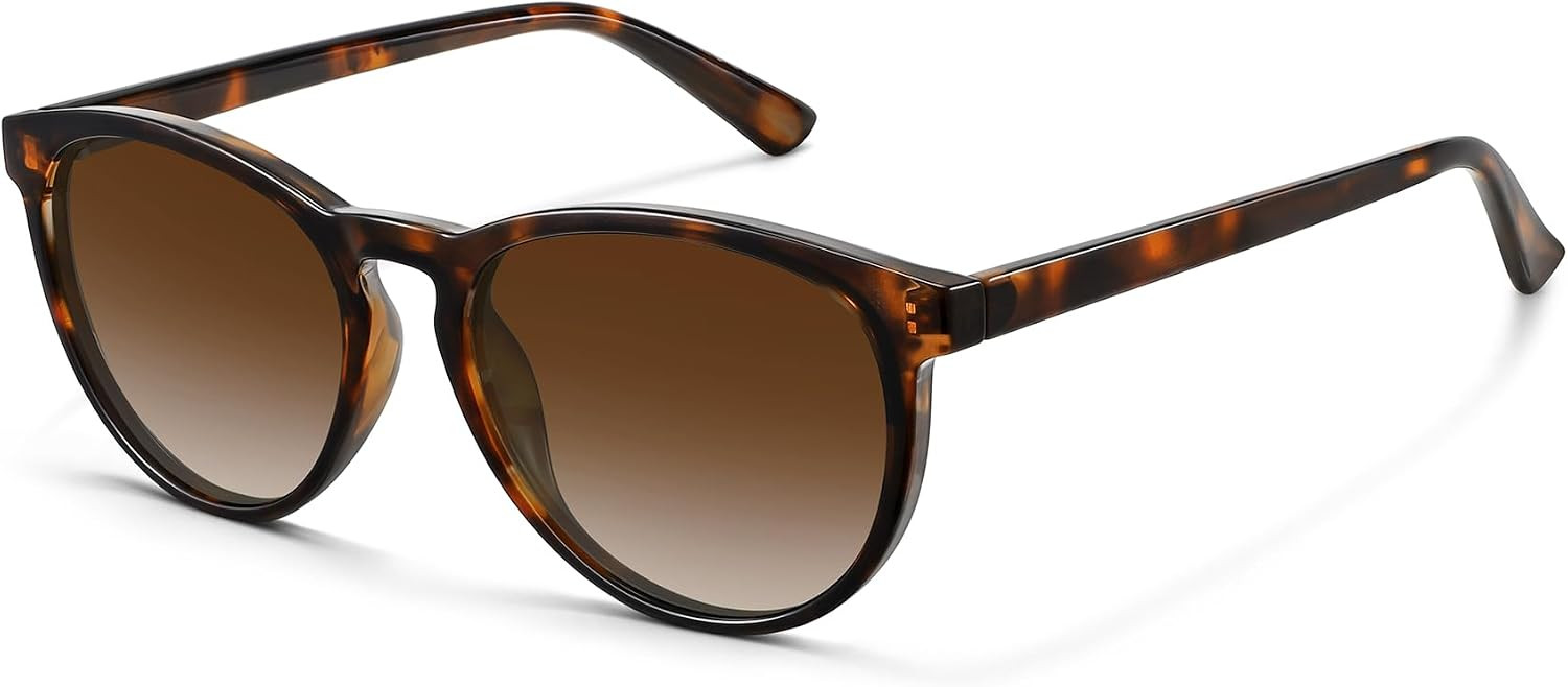 Classic Round Polarized Sunglasses for Women Retro Shades Trendy Vintage Sun Glasses | Amazon (US)