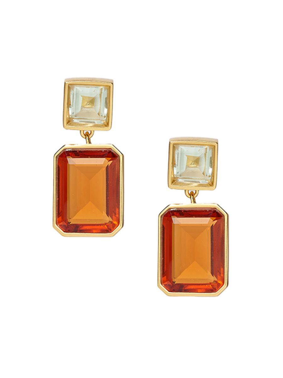 Lizzie Fortunato The Great Escape Lush 24K-Gold-Plated &amp; Glass Crystal Drop Earrings | Saks Fifth Avenue