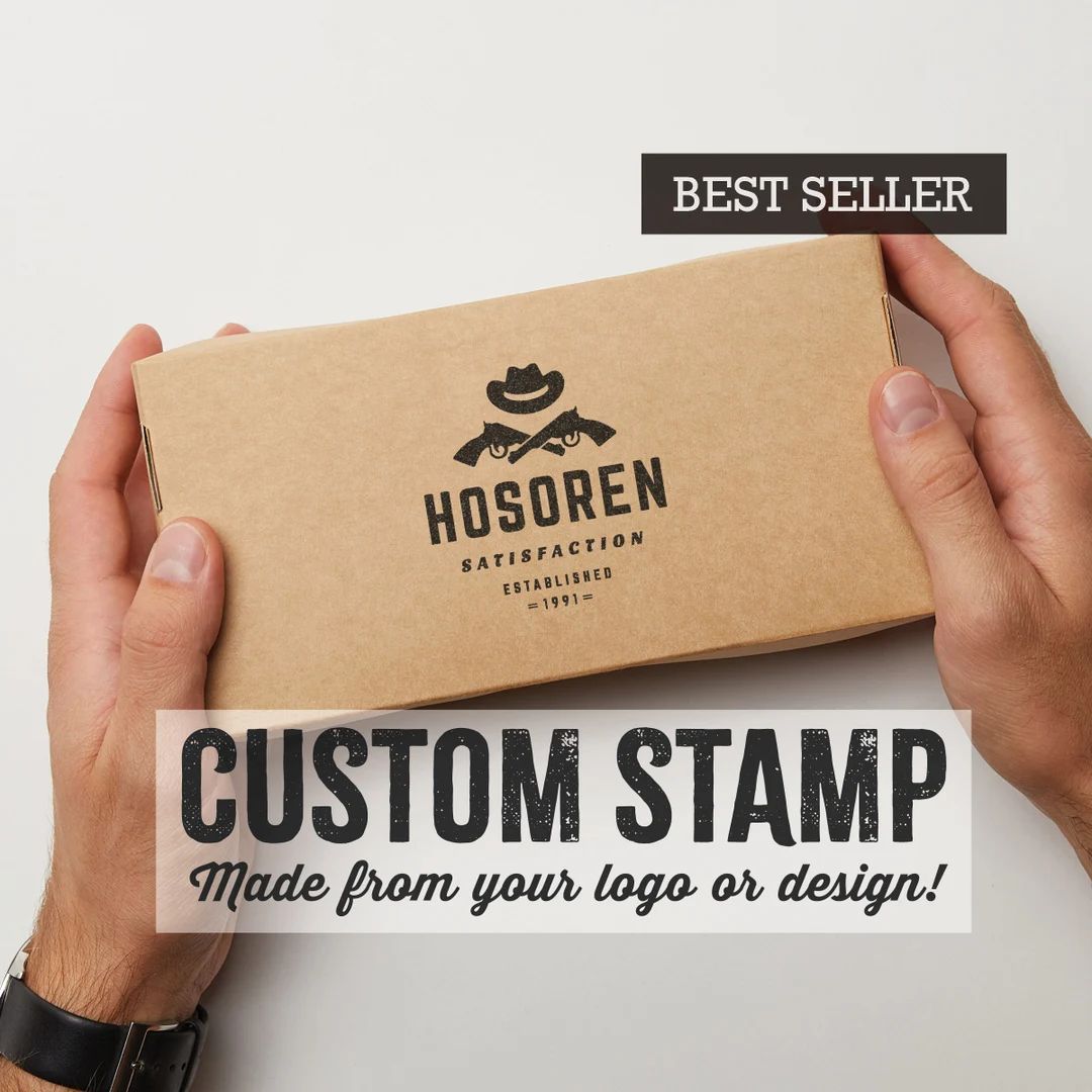 Large Custom Stamp 1 8 Wide Custom Logo Stamp for Branding Custom Rubber Stamp Large Custom Stamp... | Etsy (US)