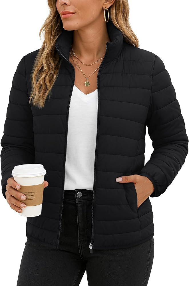 TACVASEN Women's Puffer Jackets Quilted Packable Puffy Coats Lightweight Winter Warm Zip Up Down ... | Amazon (US)
