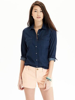 Old Navy Womens Chambray Shirts Size L - Dark wash | Old Navy US