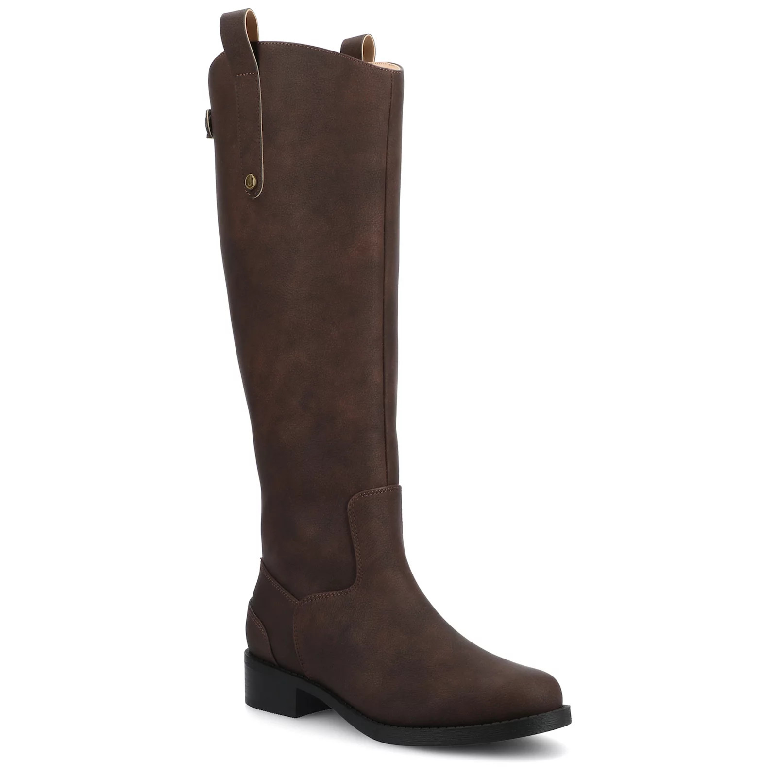 Journee Gema Women's Knee-High Riding Boots In Regular, Wide Width, Wide Calf & Extra Wide Calf, Size: 12, Vintage Brown | Kohl's