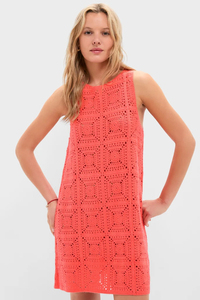 Coral Brenna Crochet Mini Dress | Tuckernuck (US)