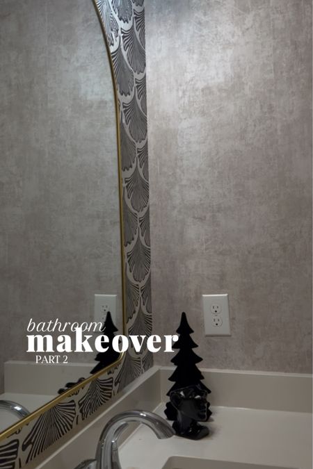 Bathroom makeover wallpaper 

#LTKfindsunder100 #LTKstyletip #LTKhome