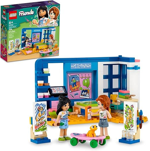 LEGO Friends Liann's Room 41739, Art-Themed Bedroom Playset with Liann & Autumn Mini-Dolls, Colle... | Amazon (US)