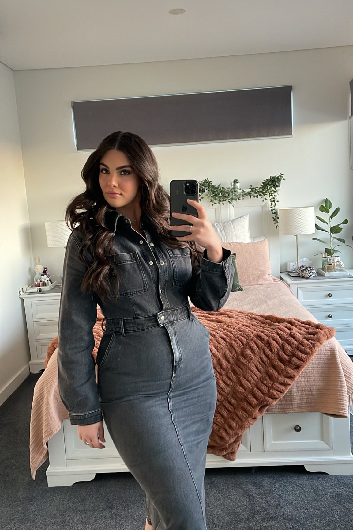 Black wash denim midi dress perfect for cooler weather! Wearing size 12, 5’8 

#LTKsalealert #LTKaustralia #LTKcurves