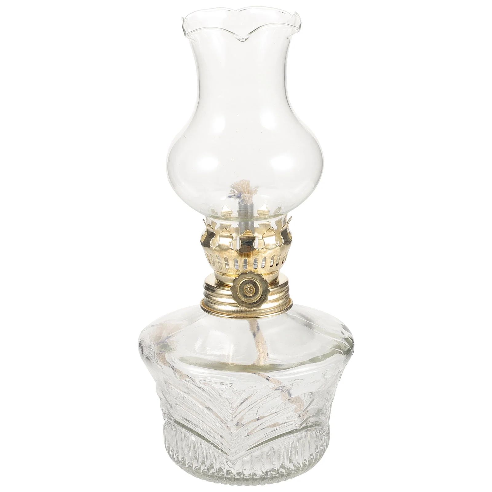 Oil Lamp Glass Wedding Decor Old-fashioned Retro Kerosene Camping Emergency Light Engraved | Walmart (US)