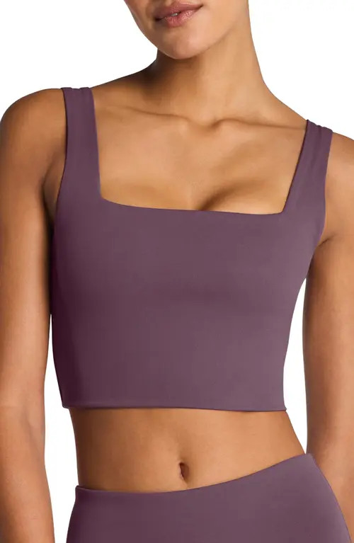 SPANX® Square Neck Crop Tank Top in Prune at Nordstrom, Size Medium | Nordstrom