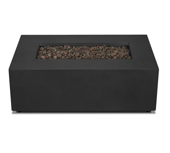 Burrows Steel Rectangular Propane Fire Pit Table with Lid Cover (42"-70") | Pottery Barn (US)