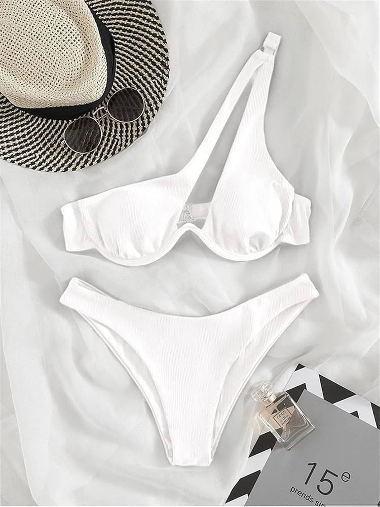 LSCZSLYH Sexy Bikinis Swimsuits Cut Out Women Swimwear Biquini High Cut Bathing Suits Push Up Bea... | Amazon (US)