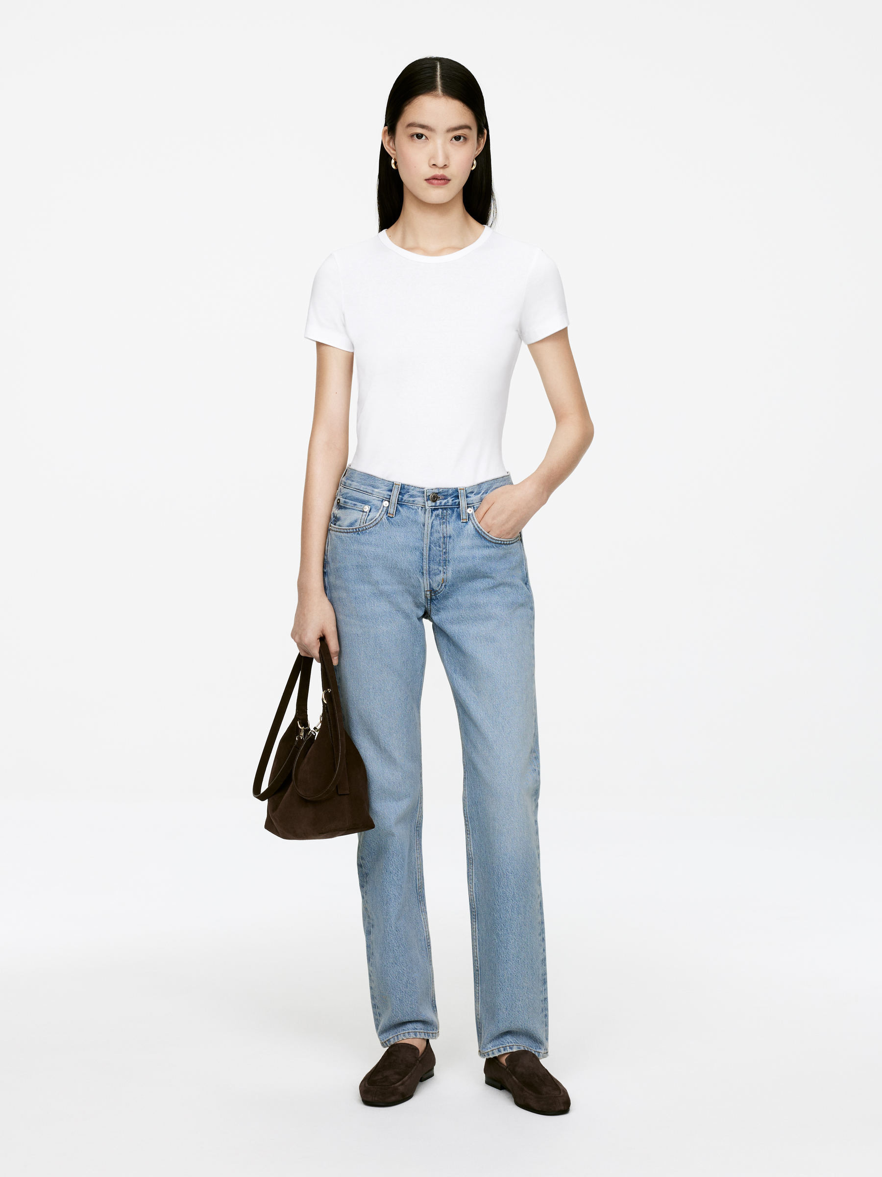 SNOW Straight Jeans – Taubenblau – Damen – ARKET DE | Arket EU