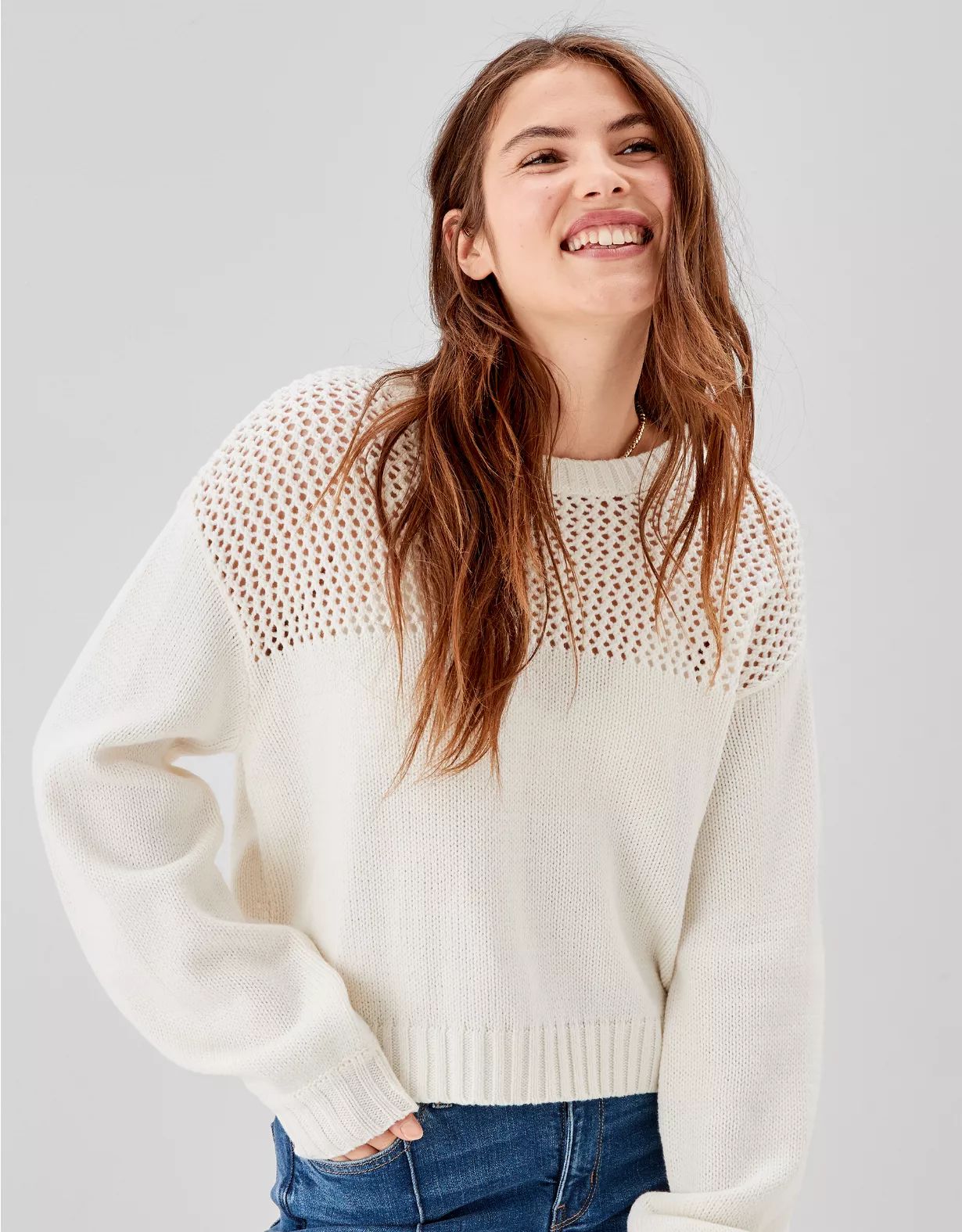 AE Open Weave Sweater | American Eagle Outfitters (US & CA)