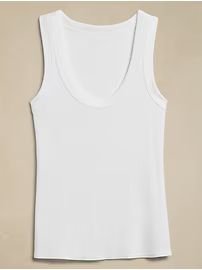 Ribbed Scoop-Neck Tank | Banana Republic (US)