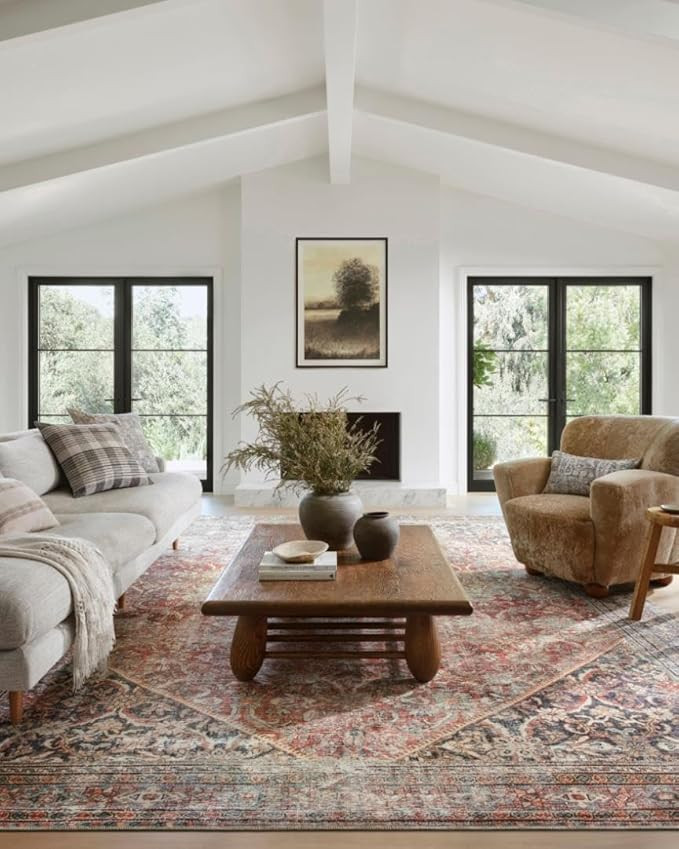 Loloi Amber Lewis Georgie Collection GER-01 Red/Navy 2'-6" x 9'-6", .19" Pile Height, Runner Rug | Amazon (US)