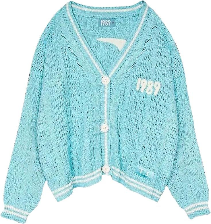 Cardigan Sweaters for Women Version Embroidered Cable Knit Open Front Cropped Cardigan 1989 Fans ... | Amazon (US)