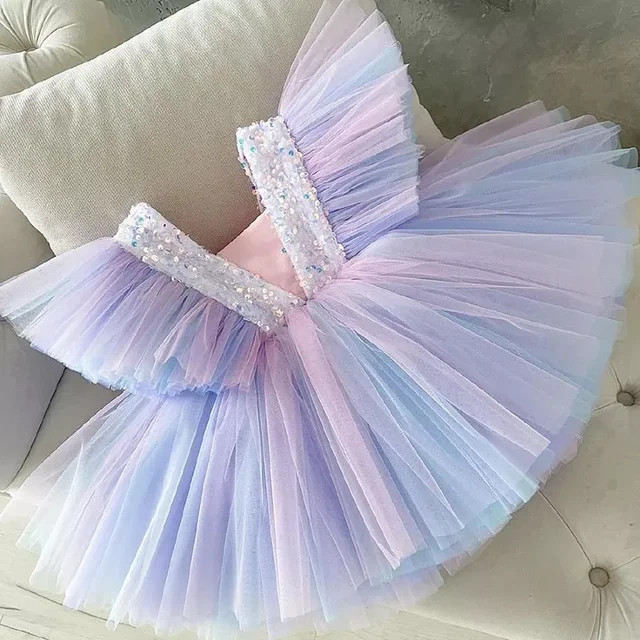 Girls Ruffles Princess Dress For Kids Wedding Elegant Party Tutu Prom Gown Children Birthday Page... | AliExpress (US)