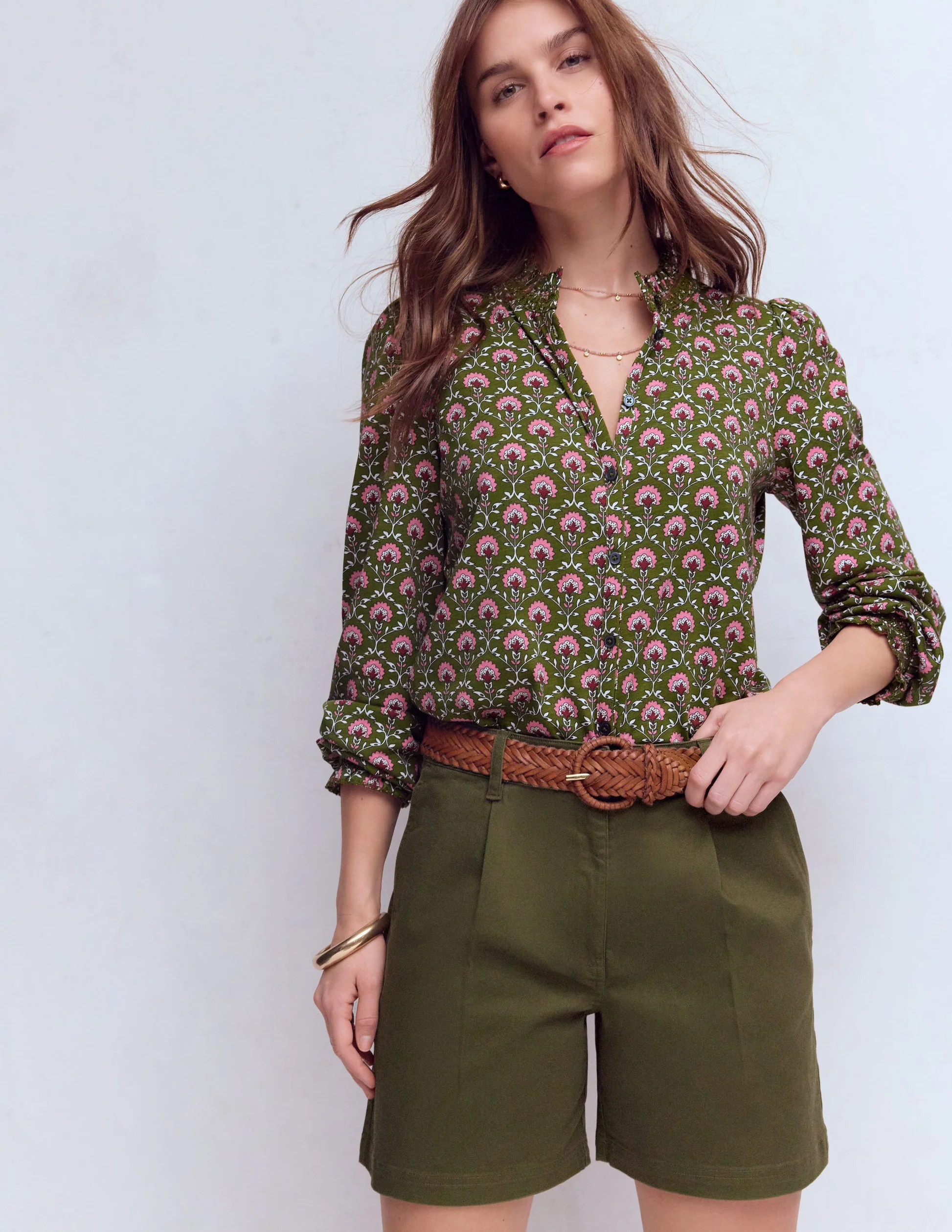 Chino Shorts-Woodland Green | Boden (US)