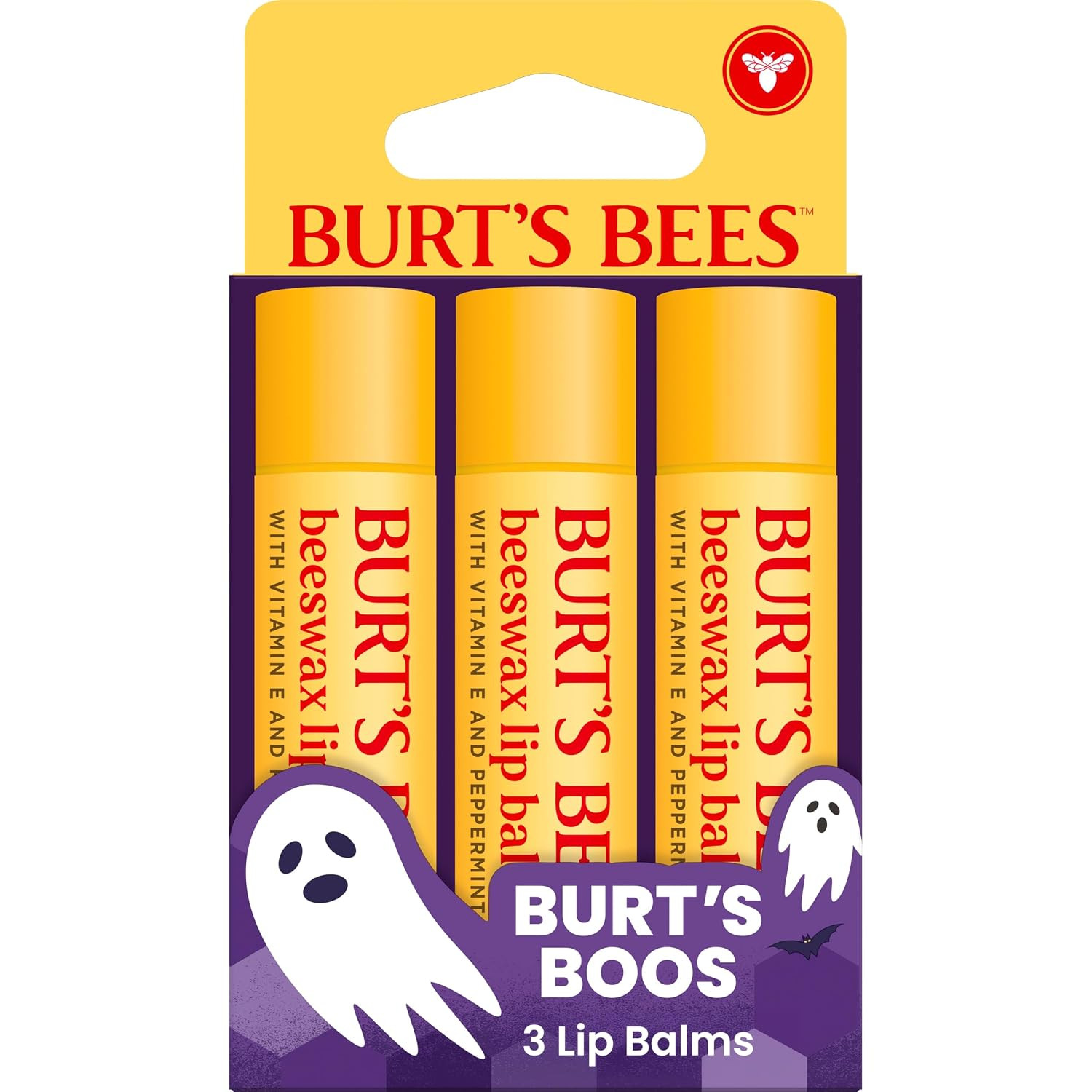 Burt's Bees Burt's Boos Halloween Beeswax Lip Balm Gift Set, 100% Natural Origin Lip Care, 3 Tubes, 0.15 Oz. (Package May Vary) | Amazon (US)