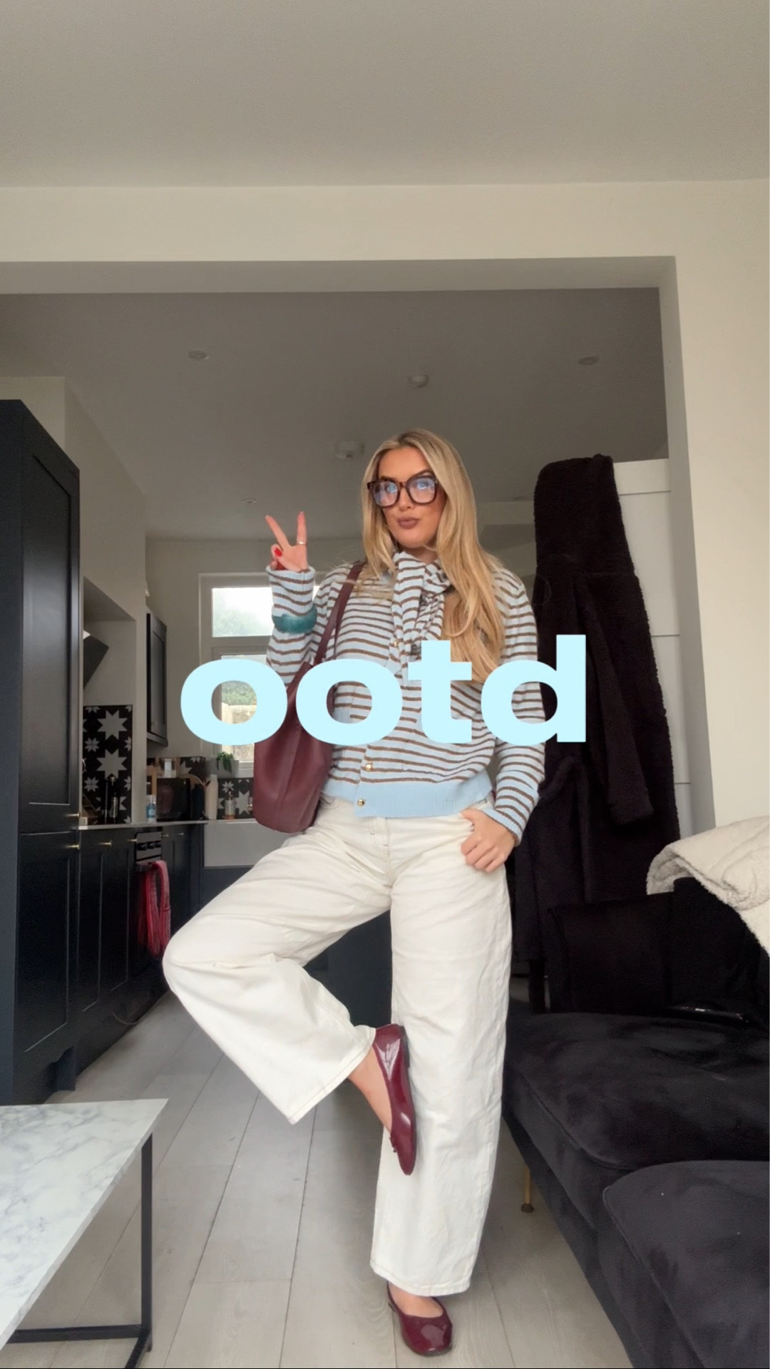 today’s outfit ❄️🍷love the baby blue and burgundy combo so much!! 

#LTKwinter #LTKuk #LTKFashionMonth