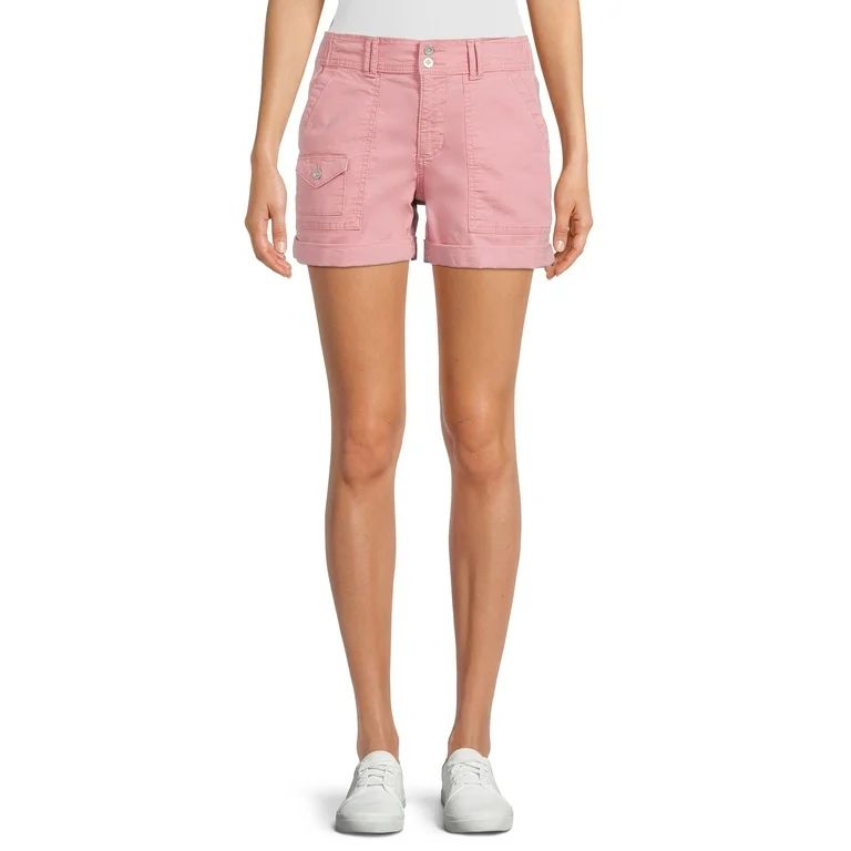 Time and Tru Women's Roll Cuff Utility Shorts | Walmart (US)