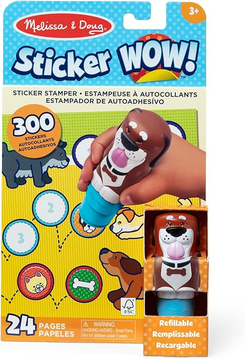 Melissa & Doug Sticker Wow!™ 24-Page Activity Pad and Sticker Stamper, 300 Stickers, Arts and C... | Amazon (US)