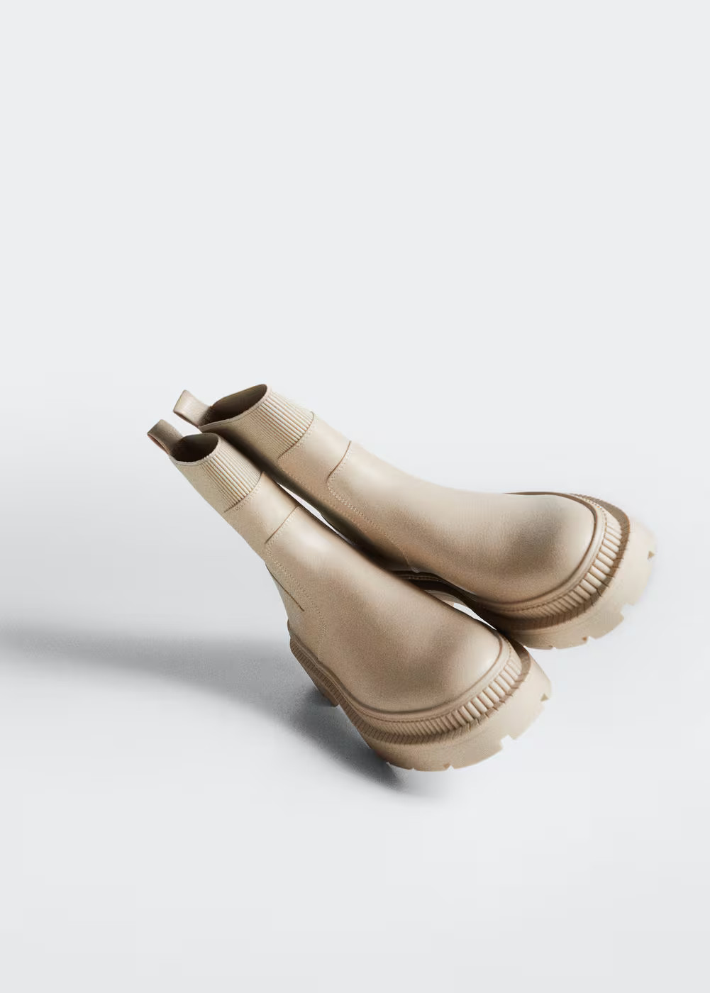 Track sole contrast ankle boots -  Women | Mango USA | MANGO (US)