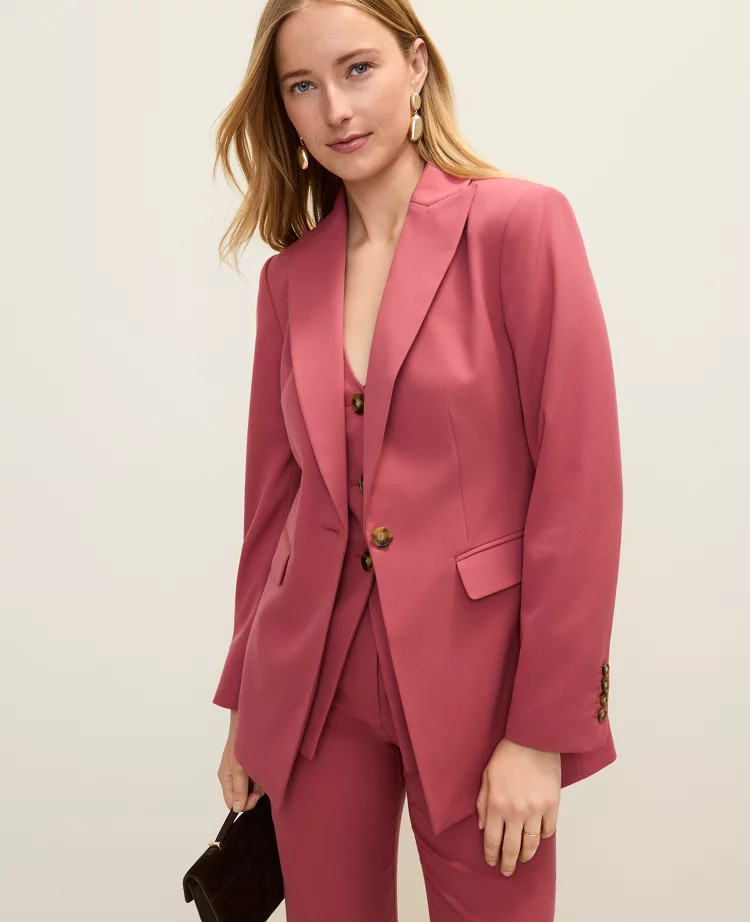The Fitted Long Blazer | Ann Taylor