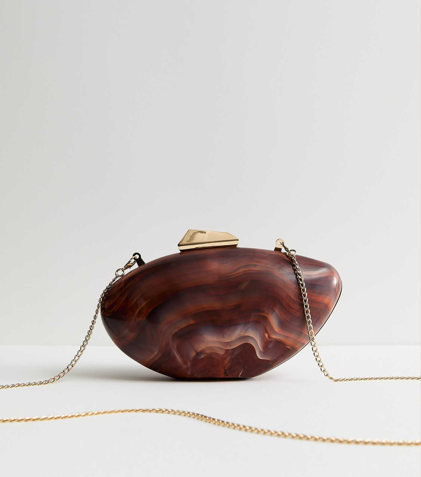 Brown Resin Shell Shape Box Clutch | New Look | New Look (UK)