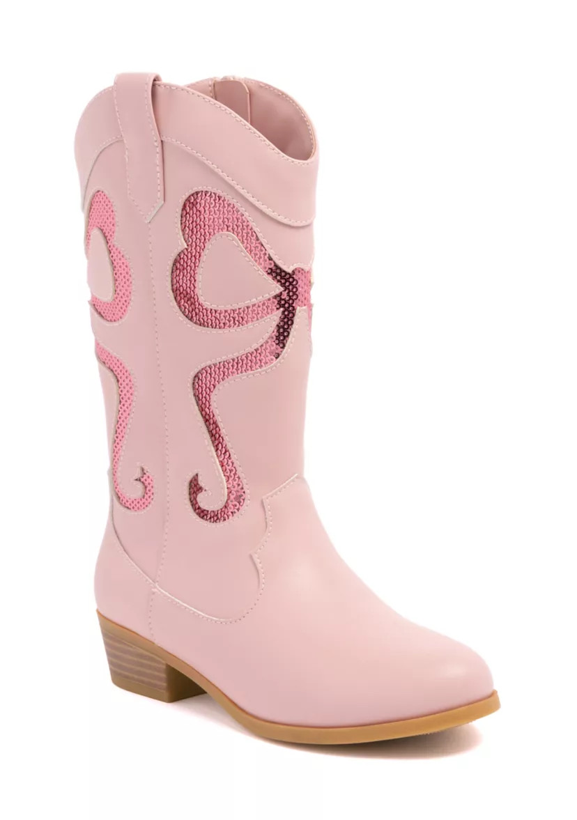 Baysie Sequin Bow Western Boots | Belk
