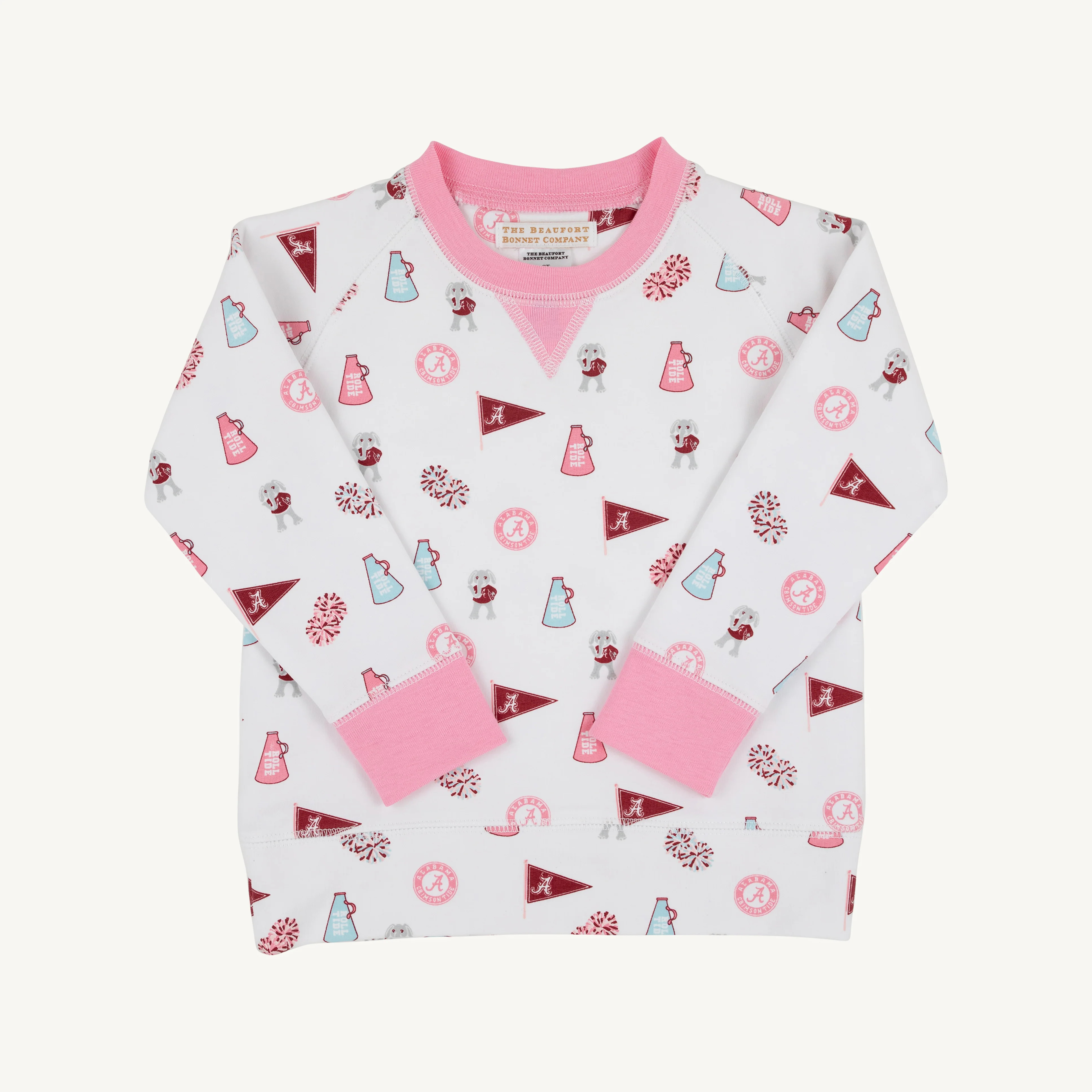 Alabama Cassidy Comfy Crewneck - Sweet Home Honey with Hamptons Hot Pi | The Beaufort Bonnet Company