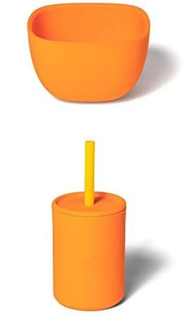 Avanchy La Petite Mini Silicone Bowl + Avanchy La Petite Mini Silicone Cup - Orange | Amazon (US)